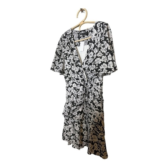 NWT Alex Marie “Suzy” Black Floral Cinched Waist Dress – 100% Cotton – Size 10 - Picture 13 of 16
